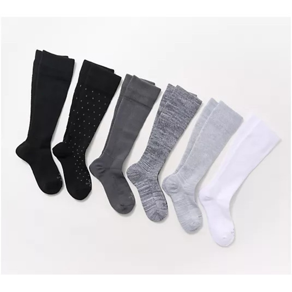 4 Pack Tommie Copper 6 Pack SnugStay OTC Compression Socks - Basic Dot X-Large
